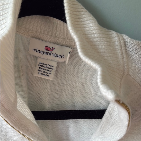 Vineyard Vines Cream Cowl Neck Sweater - Picture 2 of 2